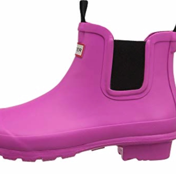 Hunter Chelsea kids rain boots lipstick pink*SOLD* - Picture 4 of 8